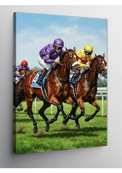 Kanvas Tablo At Yarışı Sahnesi, 50 x 70