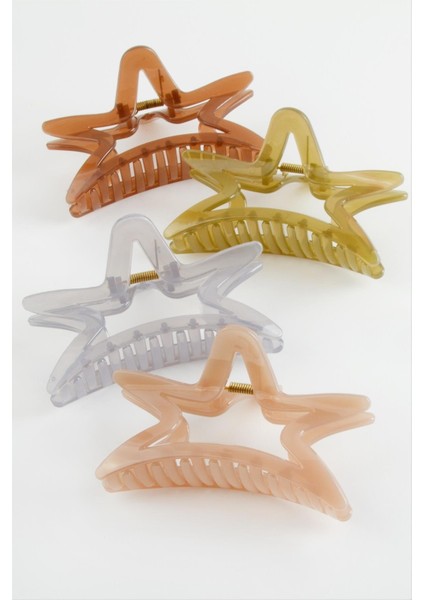 Yıldız Renkli Mandal Toka 10 cm