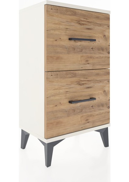 Arges Komodin Tek Raflı 2 Çekmeceli 44X30X80 Aytaşı-Çam fırsatları