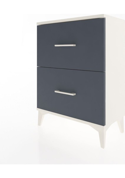 Arges Komodin 2 Çekmeceli 60X30X80 Aytaşı-Antrasit modelleri