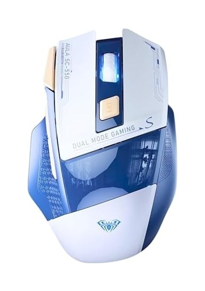 SC550 Çift Modlu 4800DPI 7 Tuşlu Makrolu 2.4ghz Kablosuz ve Kablolu Şarj Edilebilir Optik Rgb Oyuncu Gaming Mouse Mavi fiyatları