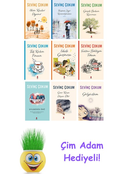 Sevinç Çokum 9 Kitap Seti + Çim Adam Hediye