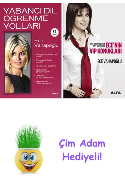 Ece Vahapoğlu 2 Kitap Seti + Çim Adam Hediye