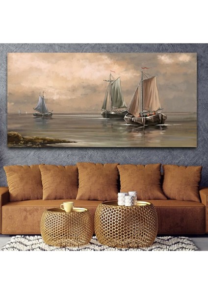 Yağlı Boya Görünümlü Manzara Kanvas Tablo 60 x 120 cm