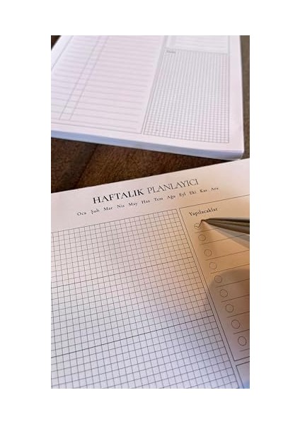 Tanıtım 3&apos;lü Masaüstü Planlayıcı Set (Günlük Planlayıcı, Haftalık Planlayıcı, Aylık Planlayıcı) modelleri