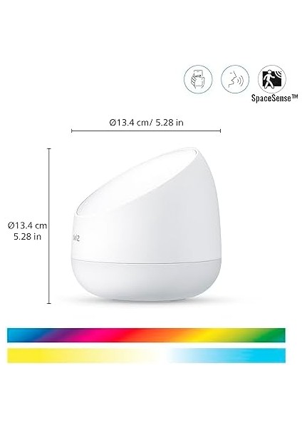 Squire &, Masa Lambası, Kısılabilir, Ila Soğuk Beyaz, 16 Milyon Renk, 9 W, Wi-Fi Üzerinden Uygulama / Ses ile Akıllı Kontrol fiyatları