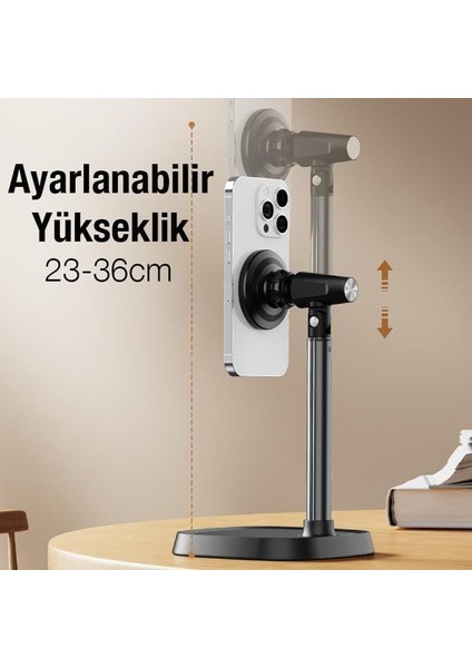 Yükseklik Ayarlı Magfase Masaüstü Telefon Tutucu Iphone 12 13 14 15 Pro Max Telefon modelleri