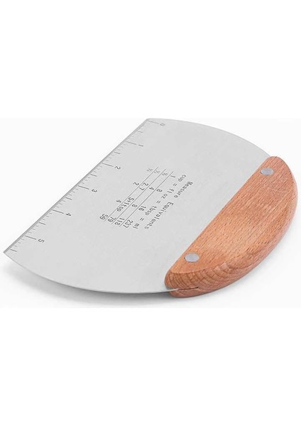 Ölçekli Hamur Kesici, Ahşap Saplı, 16CM x 11.3cm, Paslanmaz Çelik modelleri