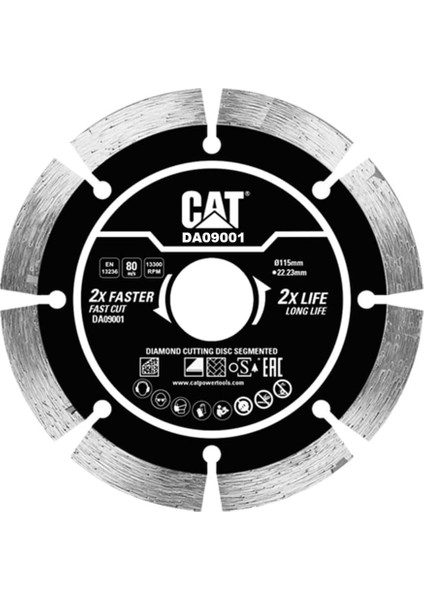 DA09001 115MM Profesyonel, Tuğla, Taşı Kesme Diski (Soketli, Aralıklı Kenar)