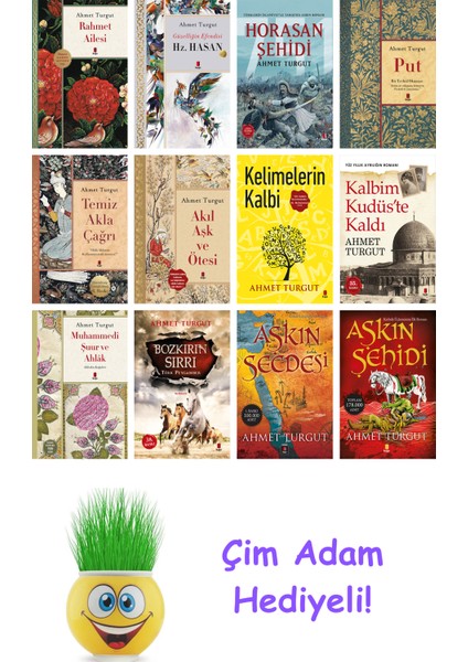 Ahmet Turgut 12 Kitap Seti + Çim Adam Hediye