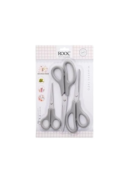 Premium Serisi Ergonomik Saplı Çelik Gıdaya Temasa Uygun 3&apos;lü Set Mutfak, Mavi fiyatları