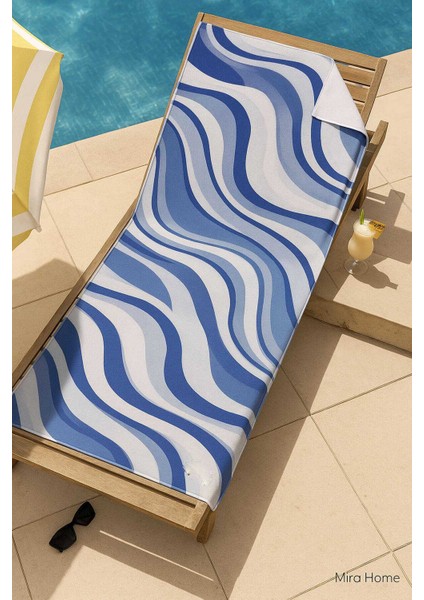 Unisex Desenli Baskılı Deniz Plaj Havlusu Dalga Desen 70X140 cm modelleri