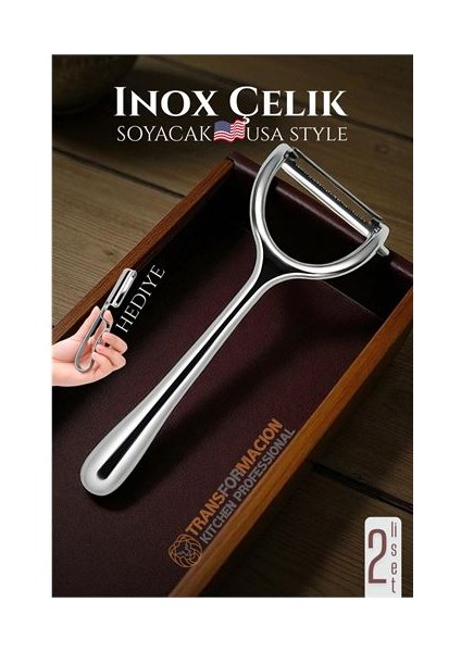 Hsnet Inox Soyacak - Sebze Soyacağı - Kabak Dolma Oyacağı 2 Li Set