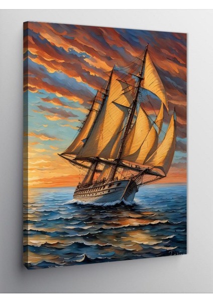 Kanvas Tablo Rüzgar Altında Yelkenli 70 x 100 CNVSDKEY-125594-70-100