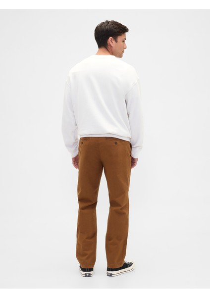 Erkek Turuncu Gapflex Straight Fit Khaki Pantolon