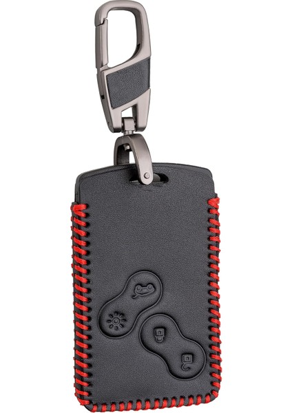 Deri Anahtar Kılıfı (Renault 3, Clio 4, 3, Fluence, Scenic ile Uyumlu)