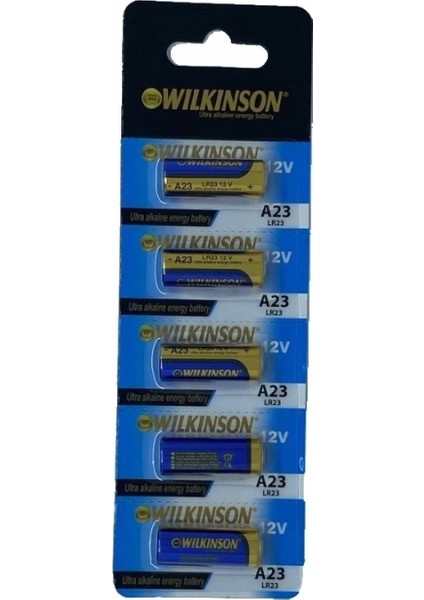 Wılkınson 23A V23GA MN21 12V Alkalin Pil Kepenk Anahtar Pili Beşli Paket