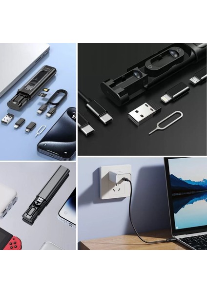 Cep Tipi 60W Bas Aç Type-C,iphone Şarj,micro USB Hızlı Şarj Data Kablo Seti (4172) fiyatları