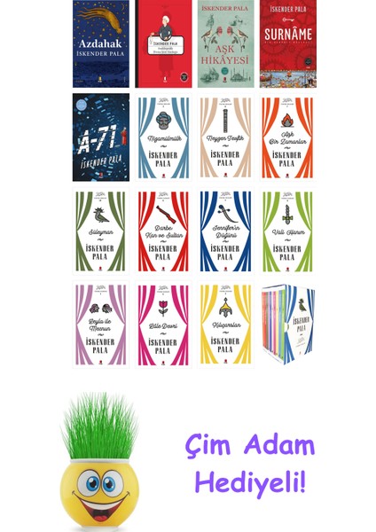 Iskender Pala 16 Kitap Seti + Çim Adam Hediye