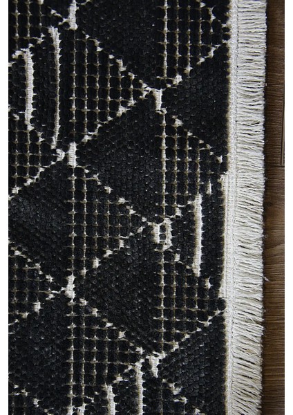 Munera Modern Antrasit Yıkanabilir Polyester,pamuk Makine Halısı modelleri