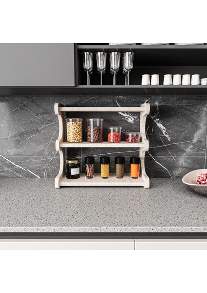 Mutfak Düzenleyici Raf Baharatlık Kahve Köşesi Çalışma Masası Üstü Kitaplık Banyo Tezgah Düzenleyici fiyatları
