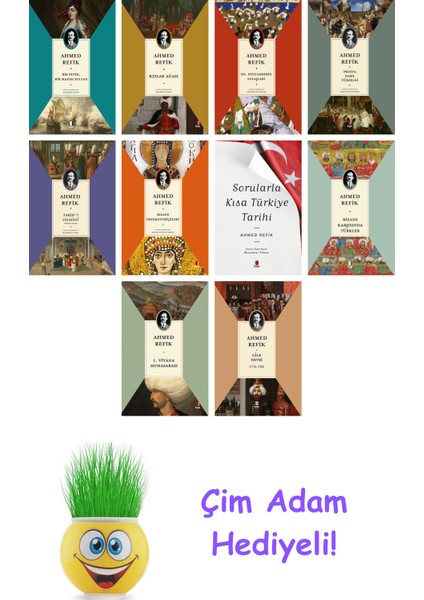 Ahmed Refik 10 Kitap Seti + Çim Adam Hediye