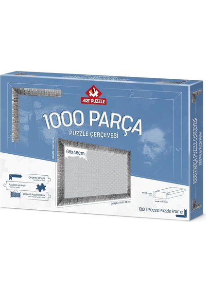 Puzzle Gümüş 1000 Parça Puzzle Çerçevesi