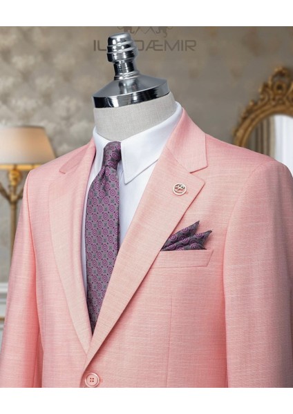 Özel Tasarım Italyan Kesim Blazer Erkek Takım Elbise Gül Kurusu fiyatları