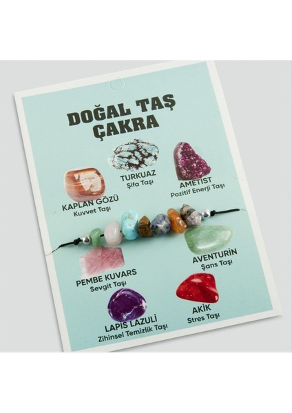 Doğaltaş Taş Çakra Bileklik