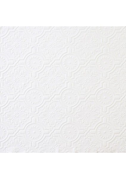 148-32817 Victorian Teneke Tavan Boyanabilir Duvar Kağıdı, Beyaz