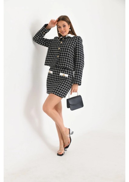 Kadın Kısa Etek Garni Detay Siyah - KRN026E fiyatları