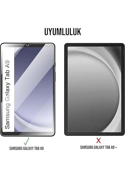 Tablet Için Tasarlanmış Uçtan Kenara Kapsama Tam Koruma Dayanıklı Temperli Cam ( Tab A9 X110) fiyatları