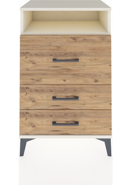 Hyperion Komodin Tek Raflı 3 Çekmeceli 60X44X96 Aytaşı-Çam