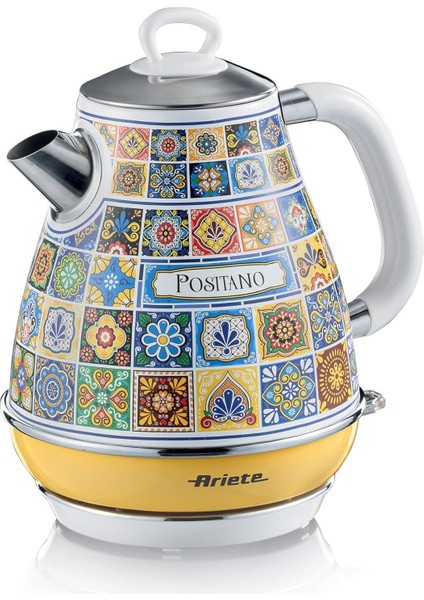 Positano Elektrikli Su Isıtıcı 1,7 Litre Kettle 2869/0P - Paslanmaz Çelik Gövde, Handmade, 2000 Watt, Otomatik Kapanma, 360° Kablosuz Taban