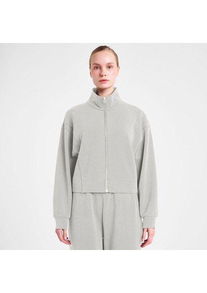 25N-2105 Fermuarlı Sweatshırt 25NTBL002105-016