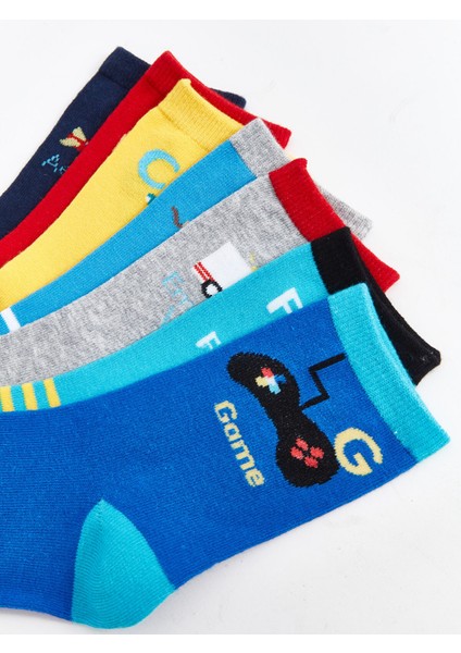 Yeni Sezon Desenli Erkek Çocuk Soket Çorap 7'li modelleri