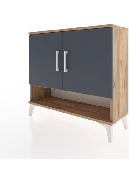 Arges Şifonyer 2 Raflı 2 Kapaklı 88X30X80 Çam-Antrasit modelleri