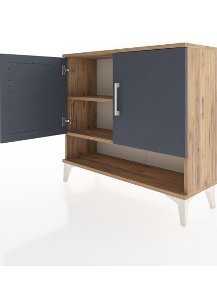 Arges Şifonyer 2 Raflı 2 Kapaklı 88X30X80 Çam-Antrasit fırsatları