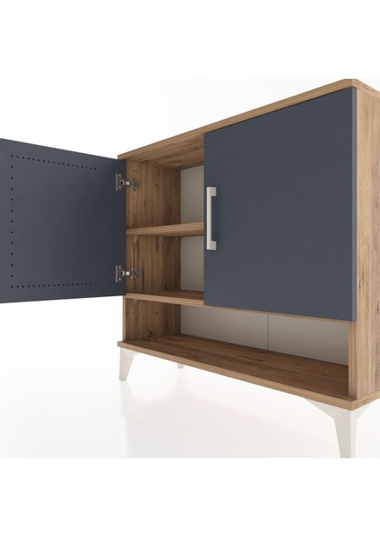 Arges Şifonyer 2 Raflı 2 Kapaklı 88X30X80 Çam-Antrasit indirimleri