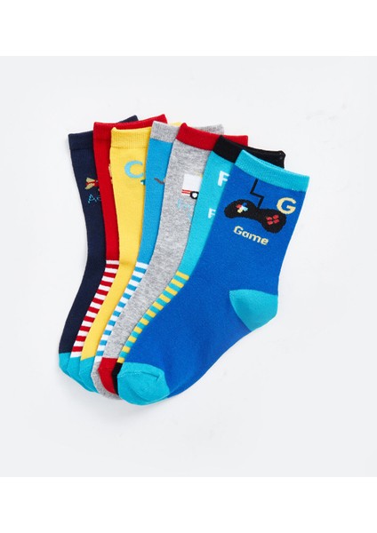 Yeni Sezon Desenli Erkek Çocuk Soket Çorap 7'li fiyatları