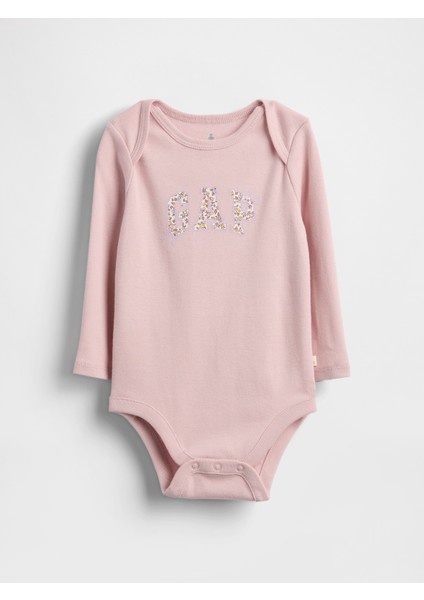 Bebek Pembe Gap Logo Bodysuit