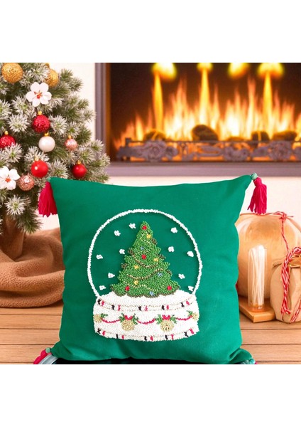 Kar Küresi Kırlent Kılıfı