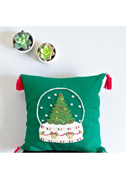 Kar Küresi Kırlent Kılıfı modelleri