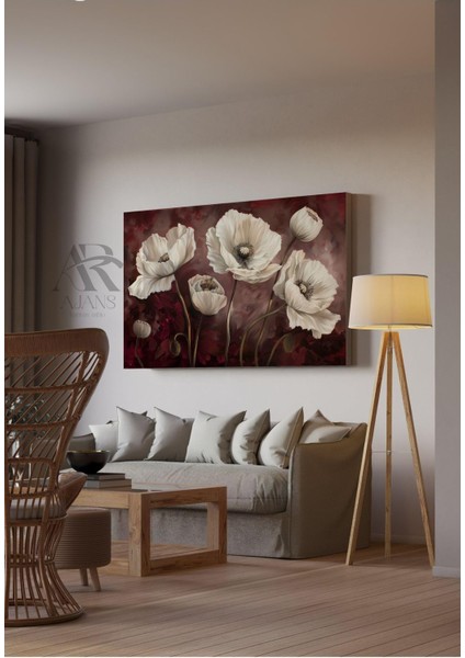 Kanvas Tablo Kırmızı Armoni Dekoratif Kanvas Tablo 40 x 60