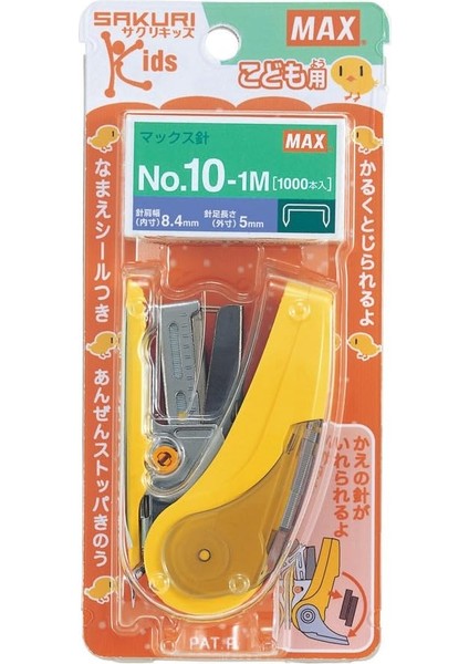 Hd 10NLCK Sakurı Zımba Makinesi, No:10 + Tel, Sarı