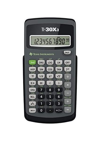 Instruments Tı-30 Xa Okul Hesap Makinesi (Tek Satırlı, 10 Haneli, Pille Çalışır) Gri Siyah modelleri
