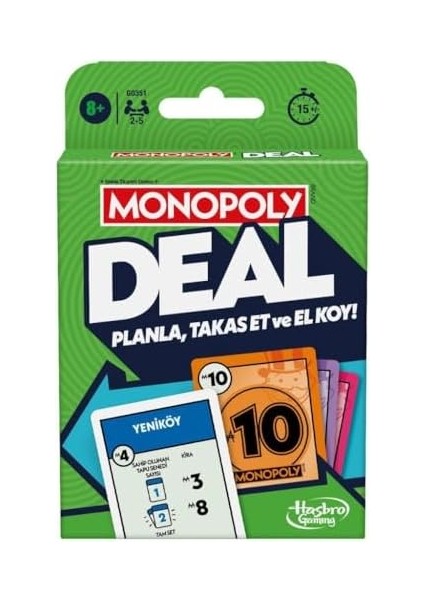 Gaming Monopoly Deal Kart Oyunu - Türkçe Versiyon modelleri