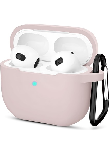 3 Için Uyumlu Dışı Pürüzsüz Silikon Içi Kadife Cihazı Tam Saran ve Zamanla Bollaşma Yapmayan Silikon Kılıf (Kum Pembe)