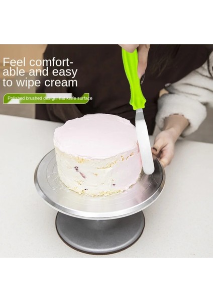 Krema Sıkma Torbası Seti 8 Parça Krema Kek Süsleme Torbası Paslanmaz Çelik Uçlu + Spatula Hediyeli