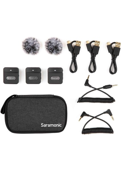 BLINK100 B2 Kablosuz Mikrofonu, Kamera Kamera Akıllı Telefon Için, 10 Saat Pil, 50 M Iletim, Kazanç Kontrolü, Kablosuz Mikrofonu, Canlı Yayın Video Konferans Kaydı Için